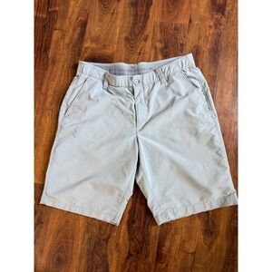 Light Blue Grey Under Armour Men 36 Shorts Elastic Waist Band Golf Tennis Sports